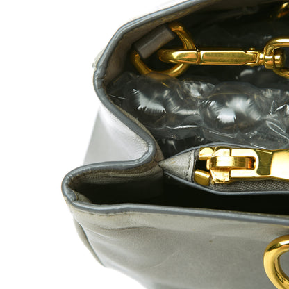 Miu Miu Vitello Shine Top Handle Satchel Nube 17 of 18