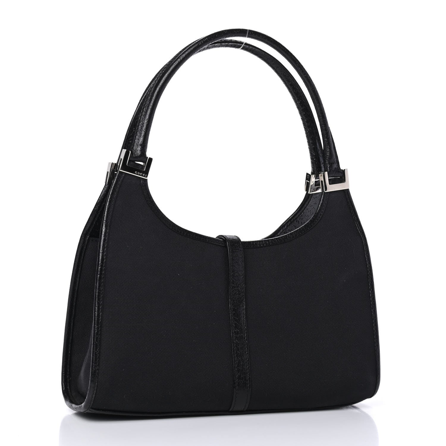 Gucci Monogram Bardot Shoulder Bag Black 2 of 4