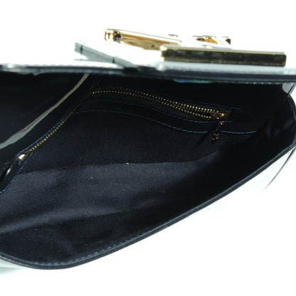 Louis Vuitton Patent Sobe Clutch Blue Nuit 5 of 7