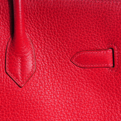 Hermes Buffle Skipper Birkin 35 Rouge Vif 5 of 28