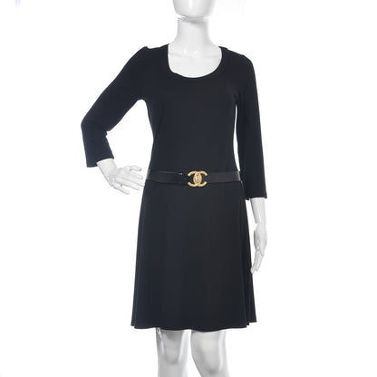 Chanel Glazed Calfskin CC Belt 95 38 Black 2 of 9