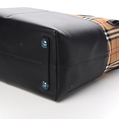 Burberry Calfskin Vintage Check Kingswood Achly Diaper Bag Black 12 of 13