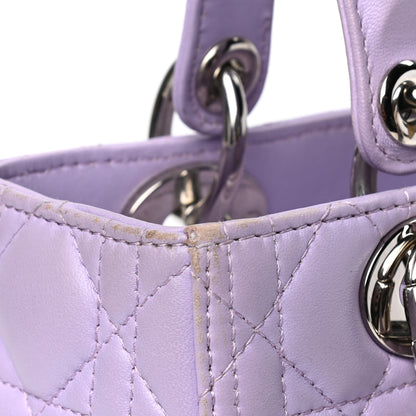 Christian Dior Lambskin Cannage Medium Lady Dior Purple 7 of 8
