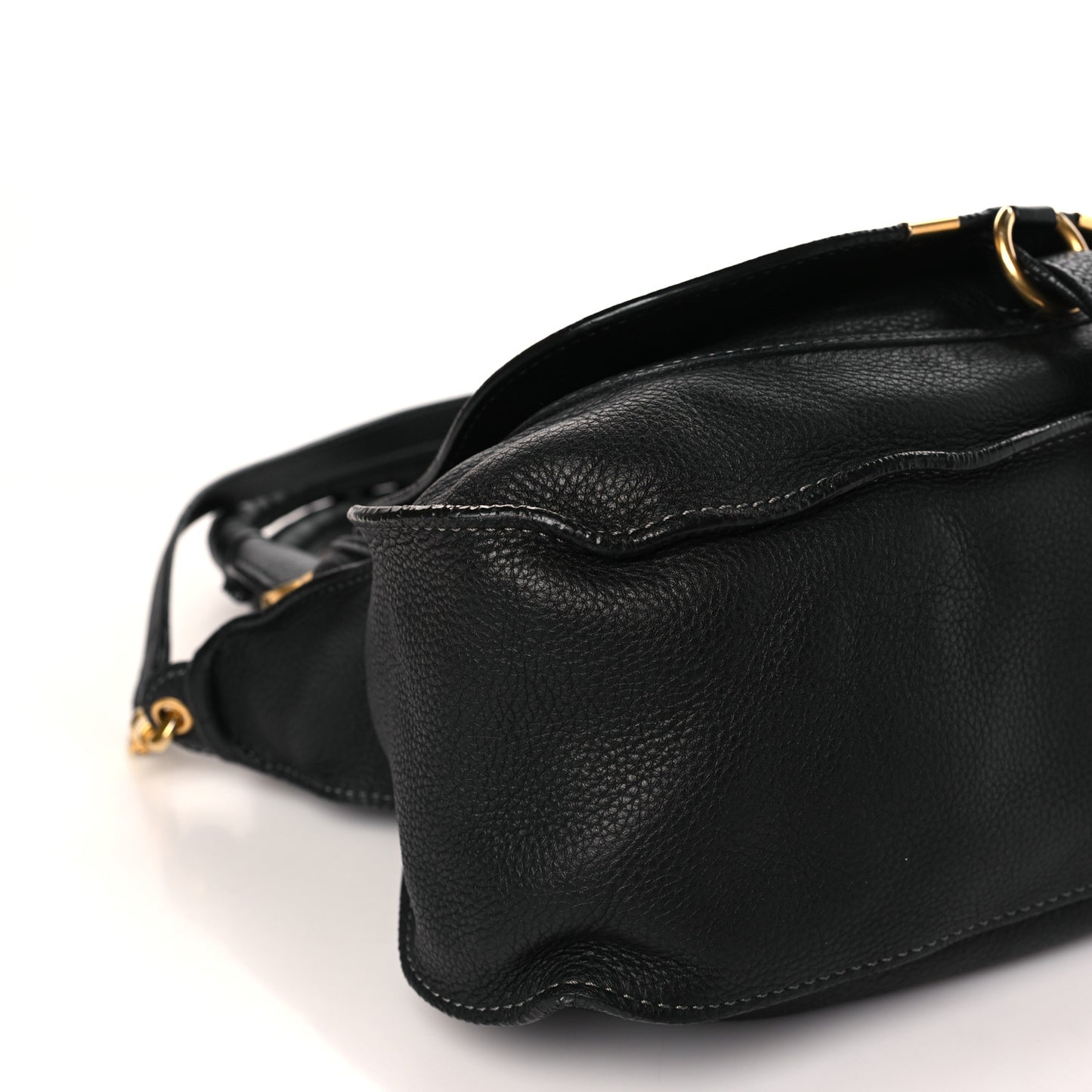 Calfskin Small Marcie Satchel Black