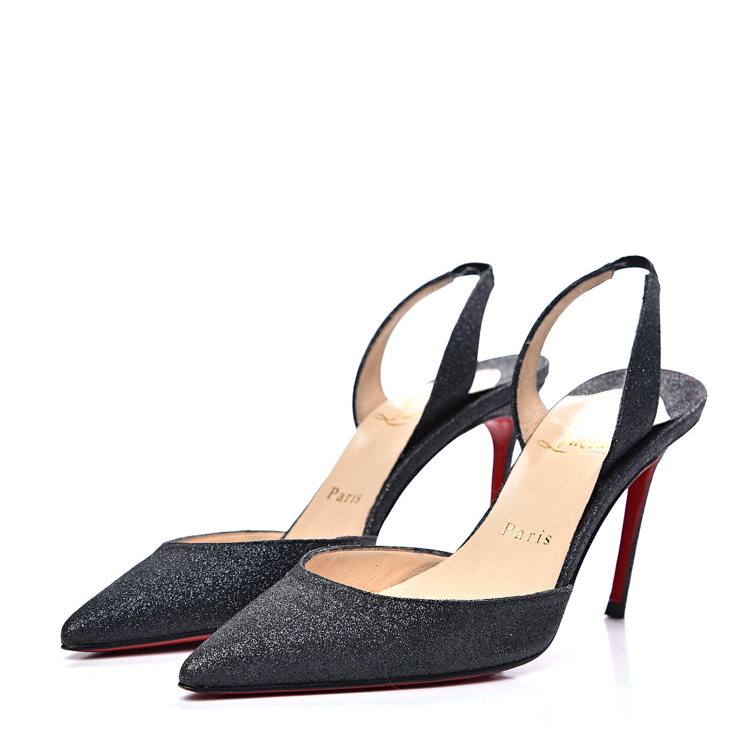 Glitter Ever 85 Slingback Pumps 36 Silver