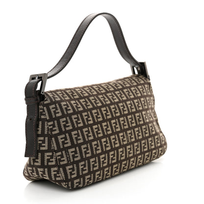 Fendi Zucchino Vitello Baguette Mogano Panna Bruciato 3 of 10