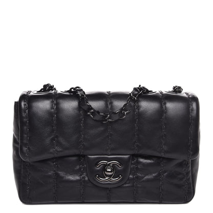 Chanel Lambskin Vertical Stitched Mini Flap Black 1 of 8