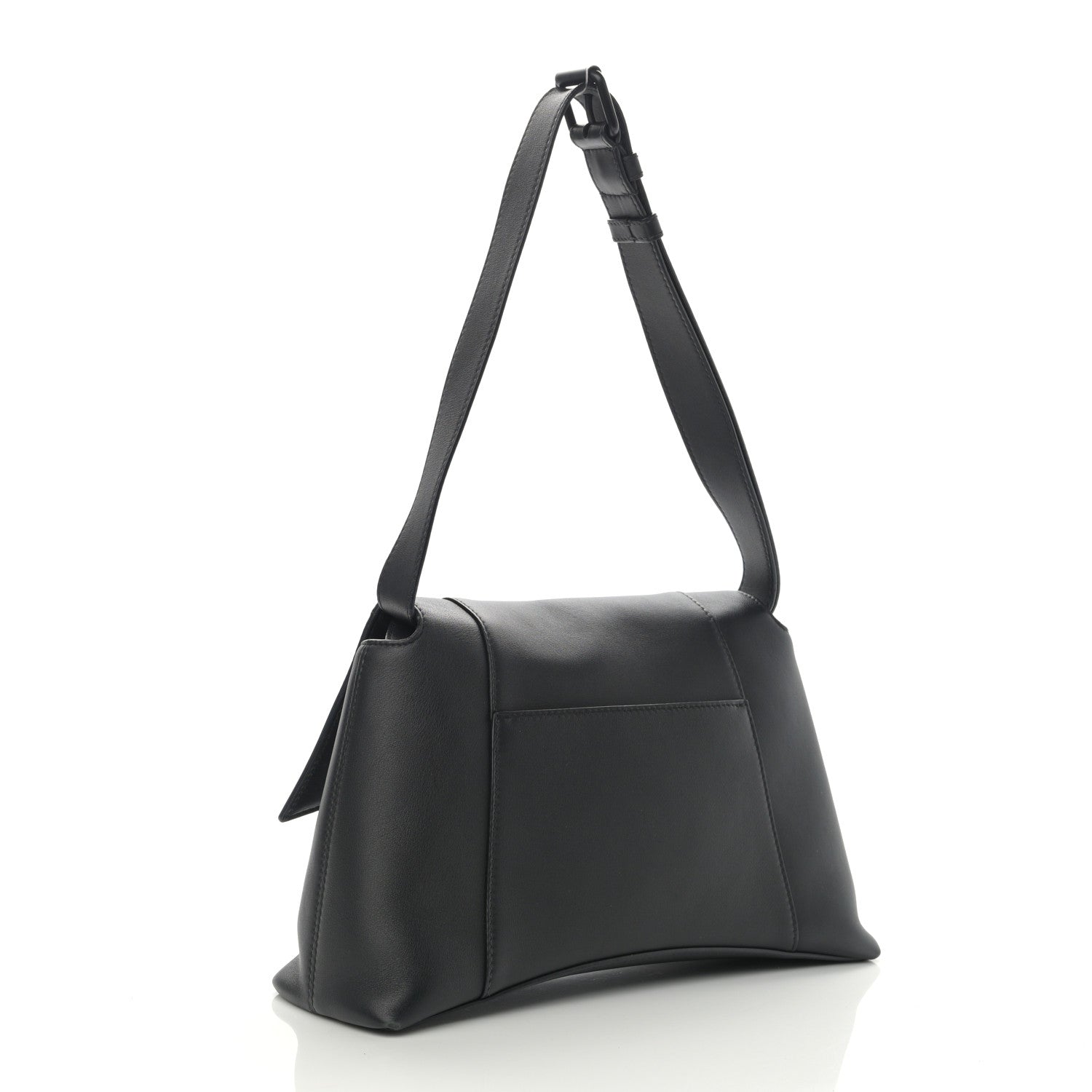 Balenciaga Semi Shiny Smooth Calfskin Monochrome Small Downtown Shoulder Bag Black 3 of 14