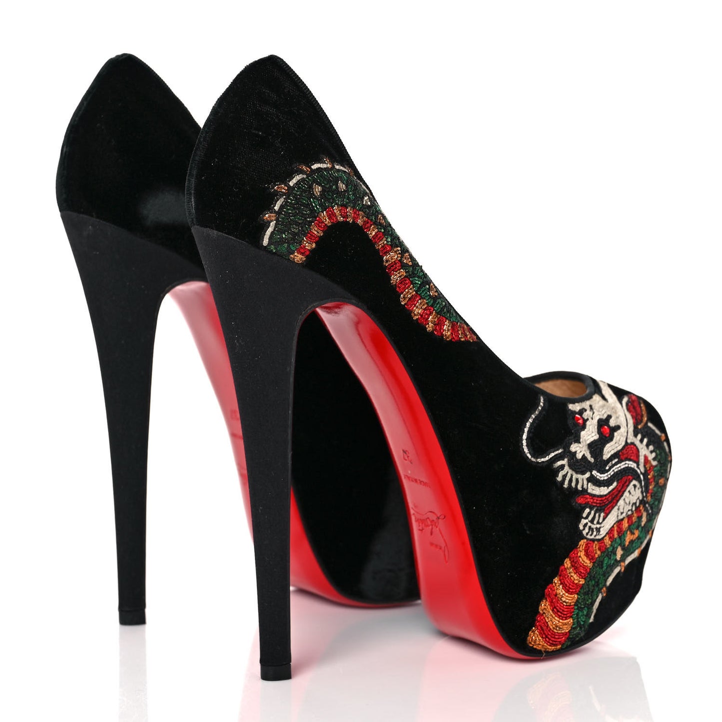Velvet Dragon Tattoo Highness 160 Pumps 37 Black