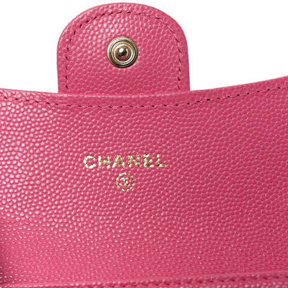 Chanel Caviar Quilted Flap Card Holder Wallet Pink 5 of 8
