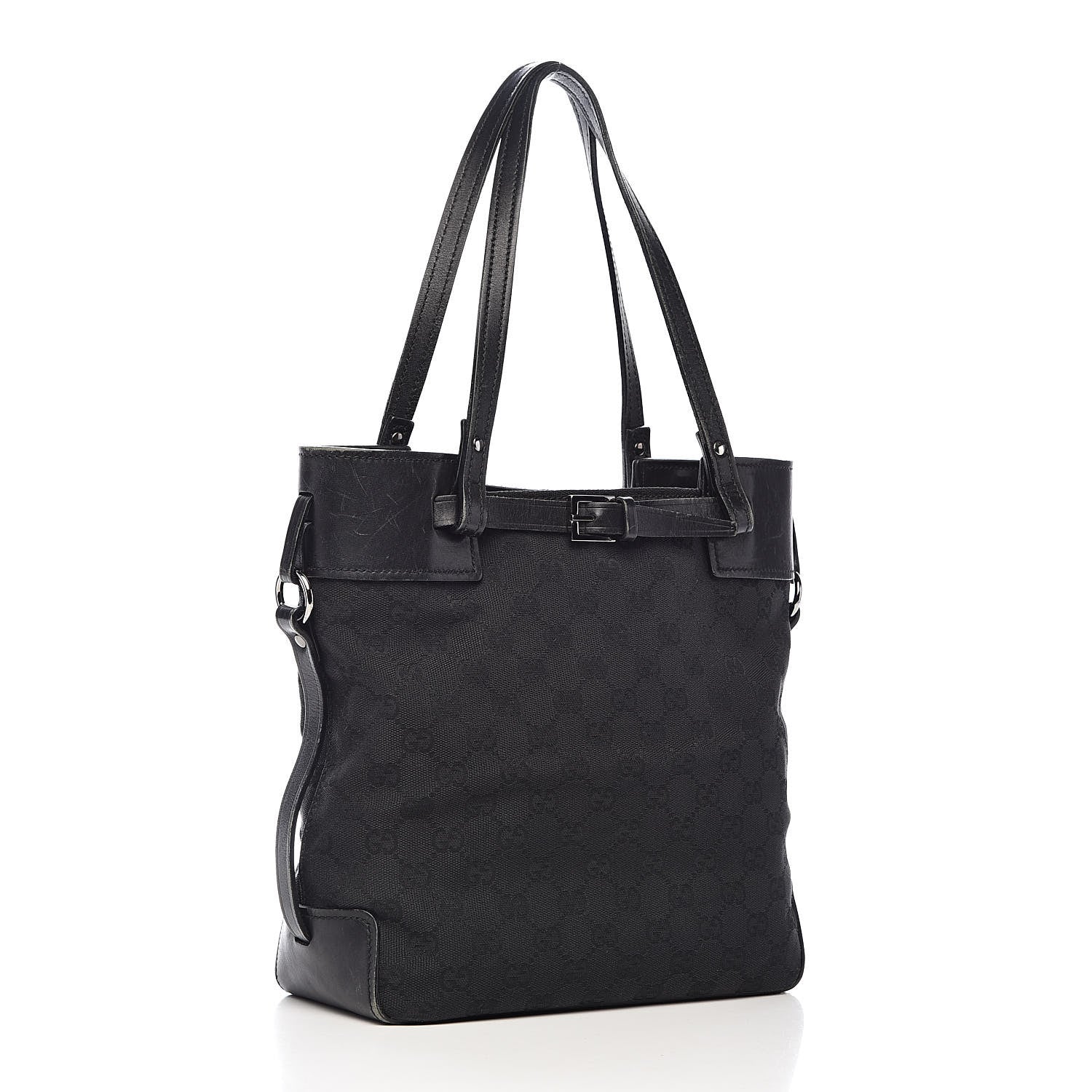 Gucci Monogram Small Bucket Tote Black 3 of 23
