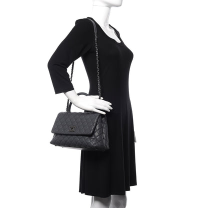 Chanel Caviar Quilted Small Coco Handle Flap Gray 2 of 10