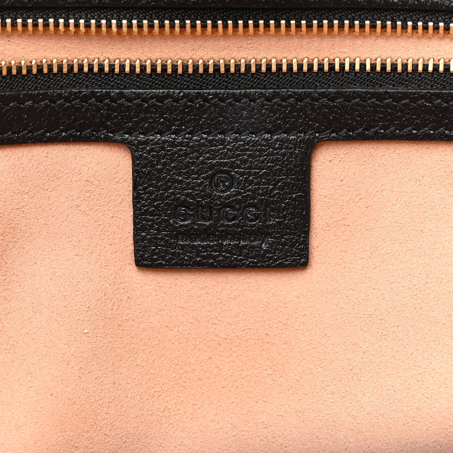 Textured Calfskin Web Medium Ophidia Shopping Tote Black