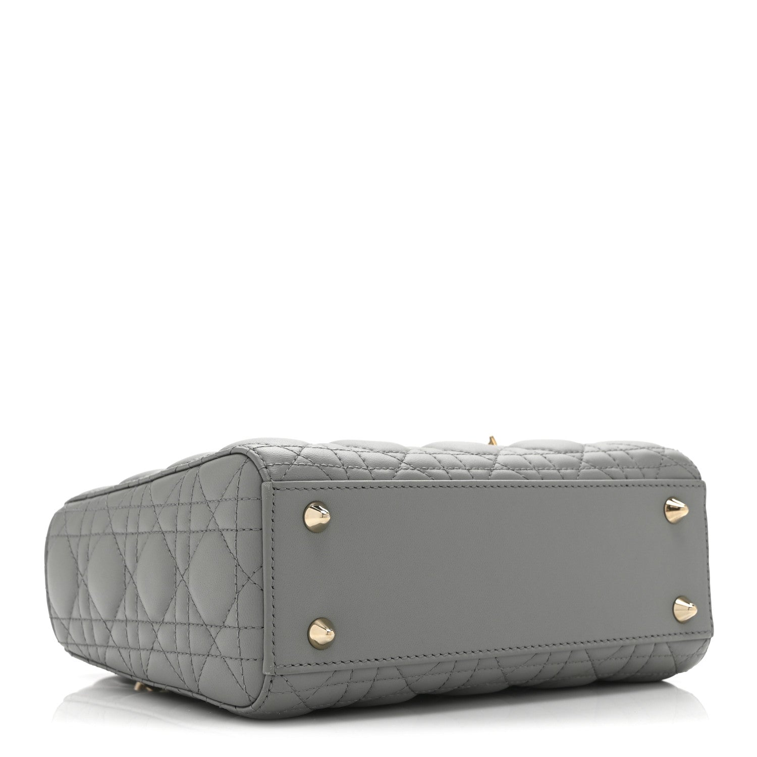 Christian Dior Lambskin Cannage Small My ABCDior Lady Dior Grey 4 of 10