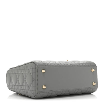Christian Dior Lambskin Cannage Small My ABCDior Lady Dior Grey 4 of 10