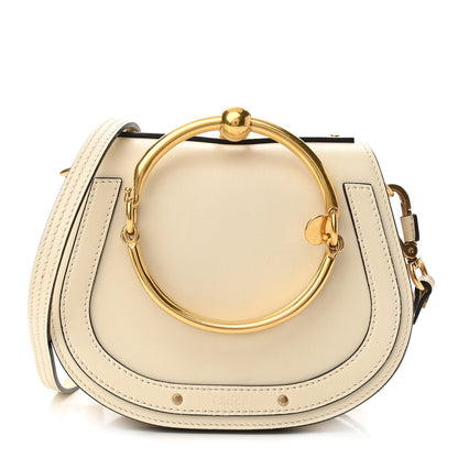Chloe Calfskin Suede Small Nile Bracelet Bag Off White 1 of 10