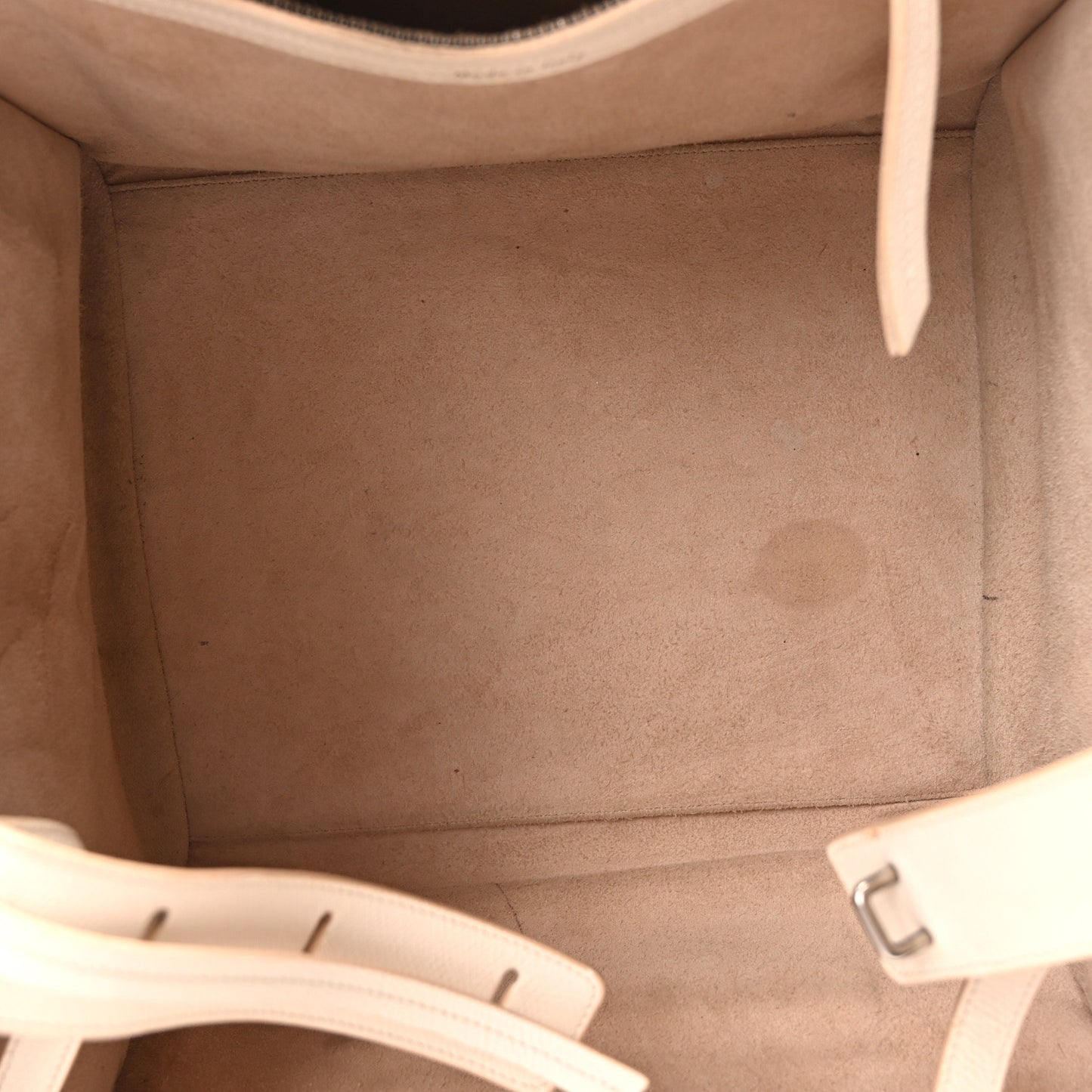 Grained Calfskin Medium Phantom Luggage Cream