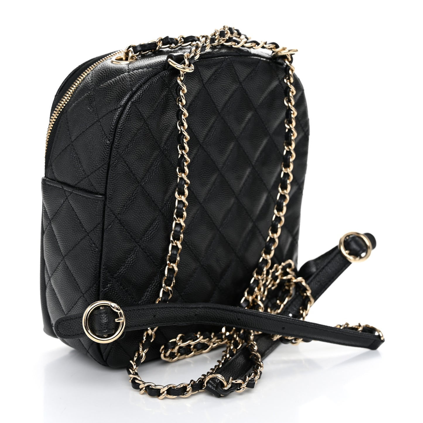 Caviar Quilted Small CC Day Backpack Black