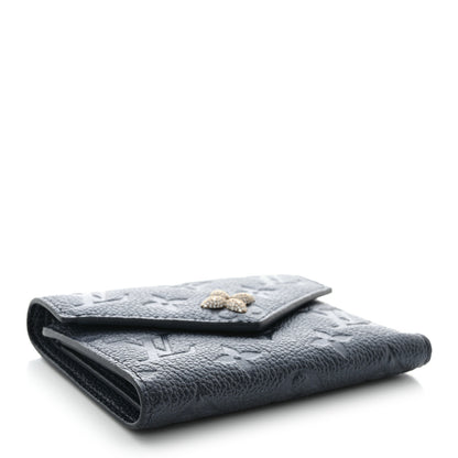 Louis Vuitton Empreinte Monogram Flower Victorine Wallet Navy Blue 4 of 7