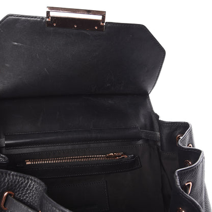 Alexander Wang Pebbled Calfskin Prisma Skeletal Backpack Black Rose Gold Hardware 7 of 13