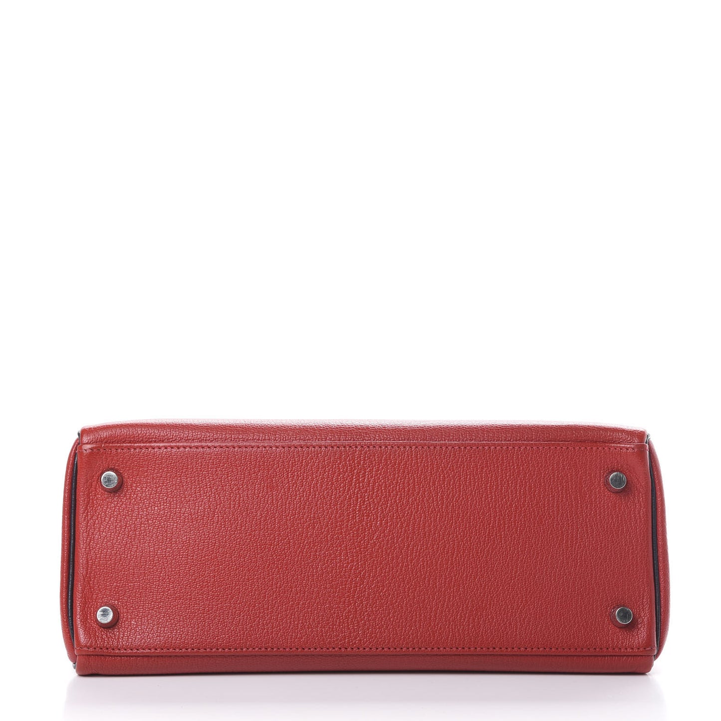 Chevre Mysore Horseshoe Kelly Retourne 28 Rouge Garance Bleu Obscur