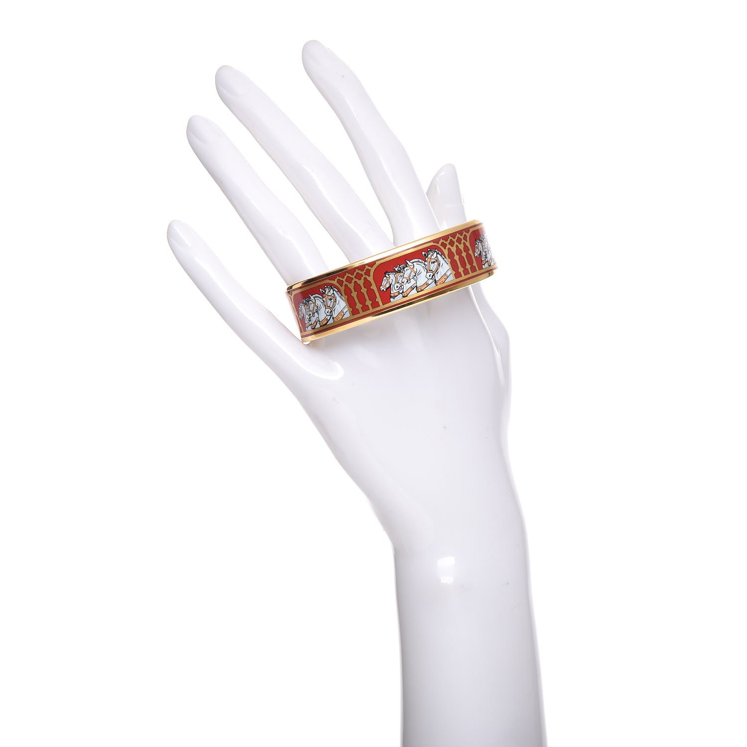 Hermes Enamel Printed Wide Bracelet 65 2 of 5