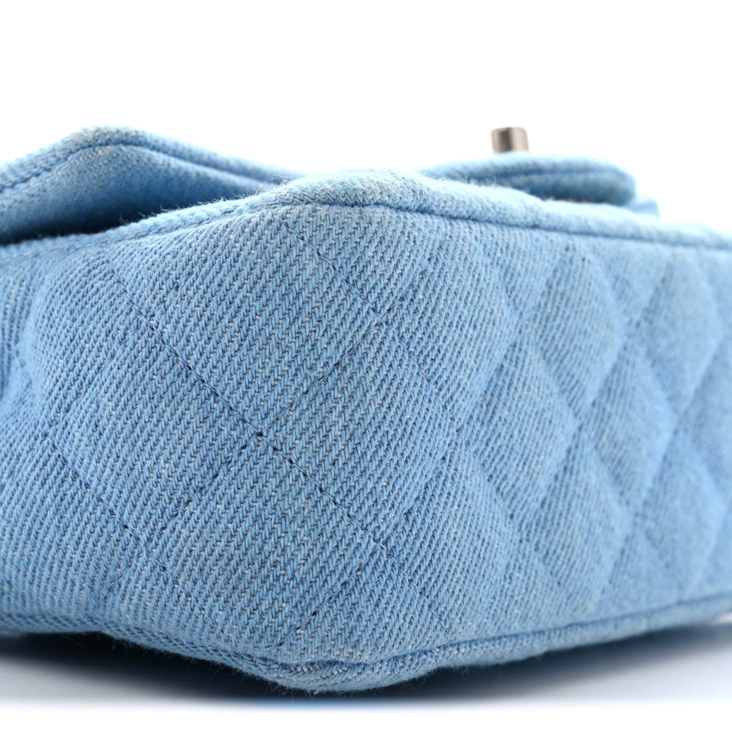 Chanel Denim Quilted Mini Rectangular Flap Blue 8 of 11