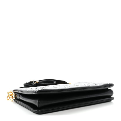 Louis Vuitton Lambskin Embossed Monogram Coussin MM Black 10 of 25