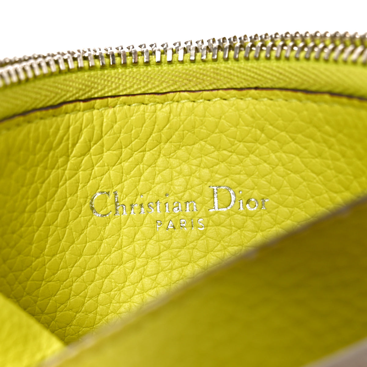 Christian Dior Bullcalf Tri-Color Diorissimo Card Holder Vert Acide 6 of 9