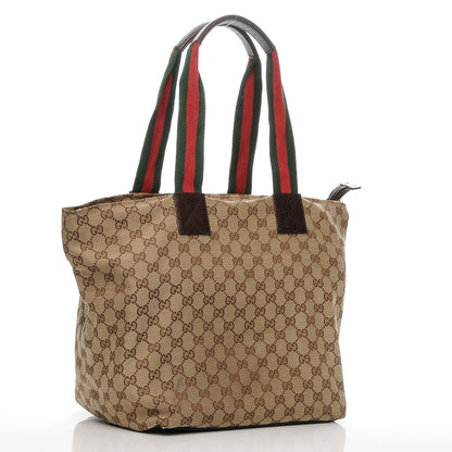 Gucci GG Monogram Large Web Handle Bucket Tote Dark Brown 3 of 6