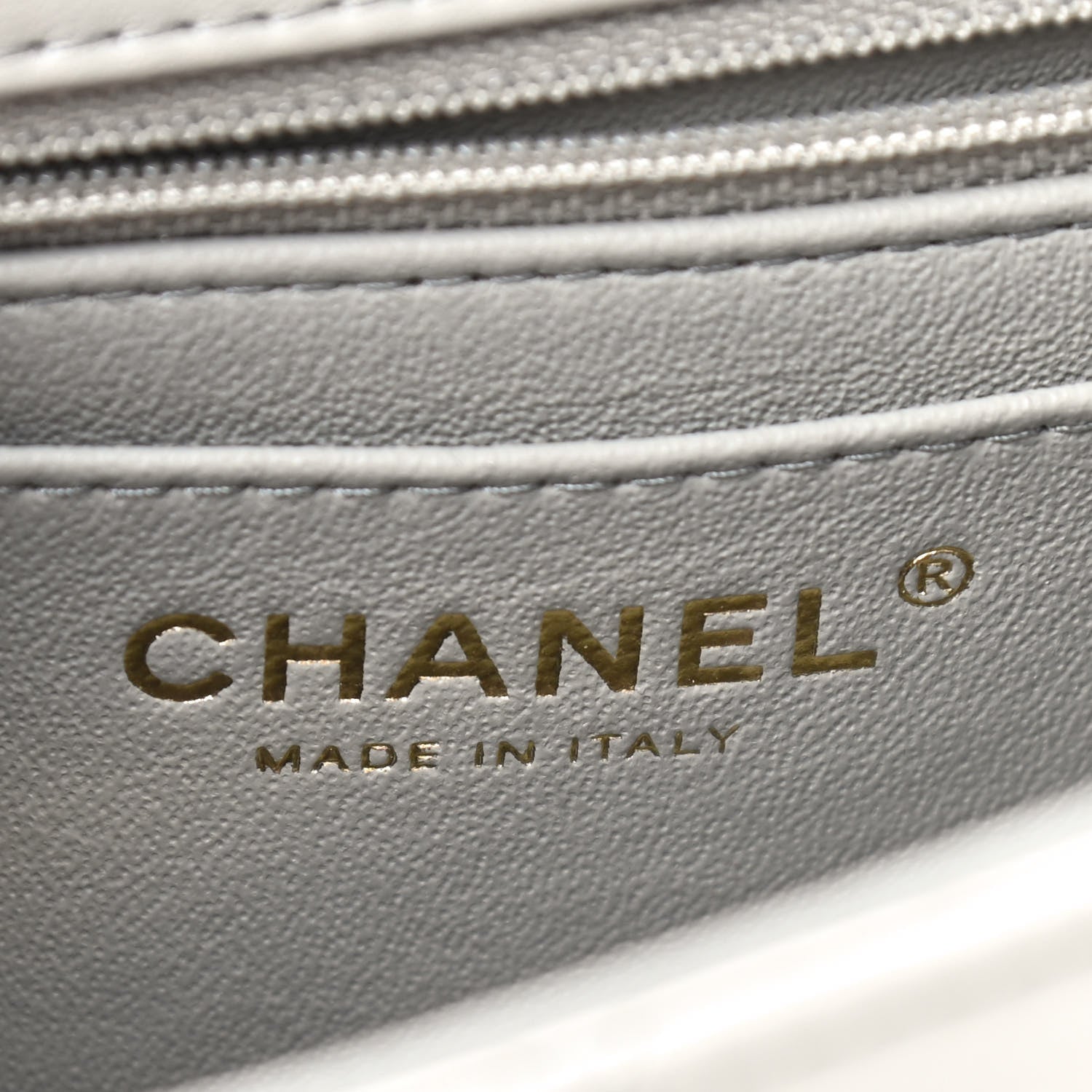 Chanel Lambskin Quilted Mini Rectangular Flap Grey 6 of 9