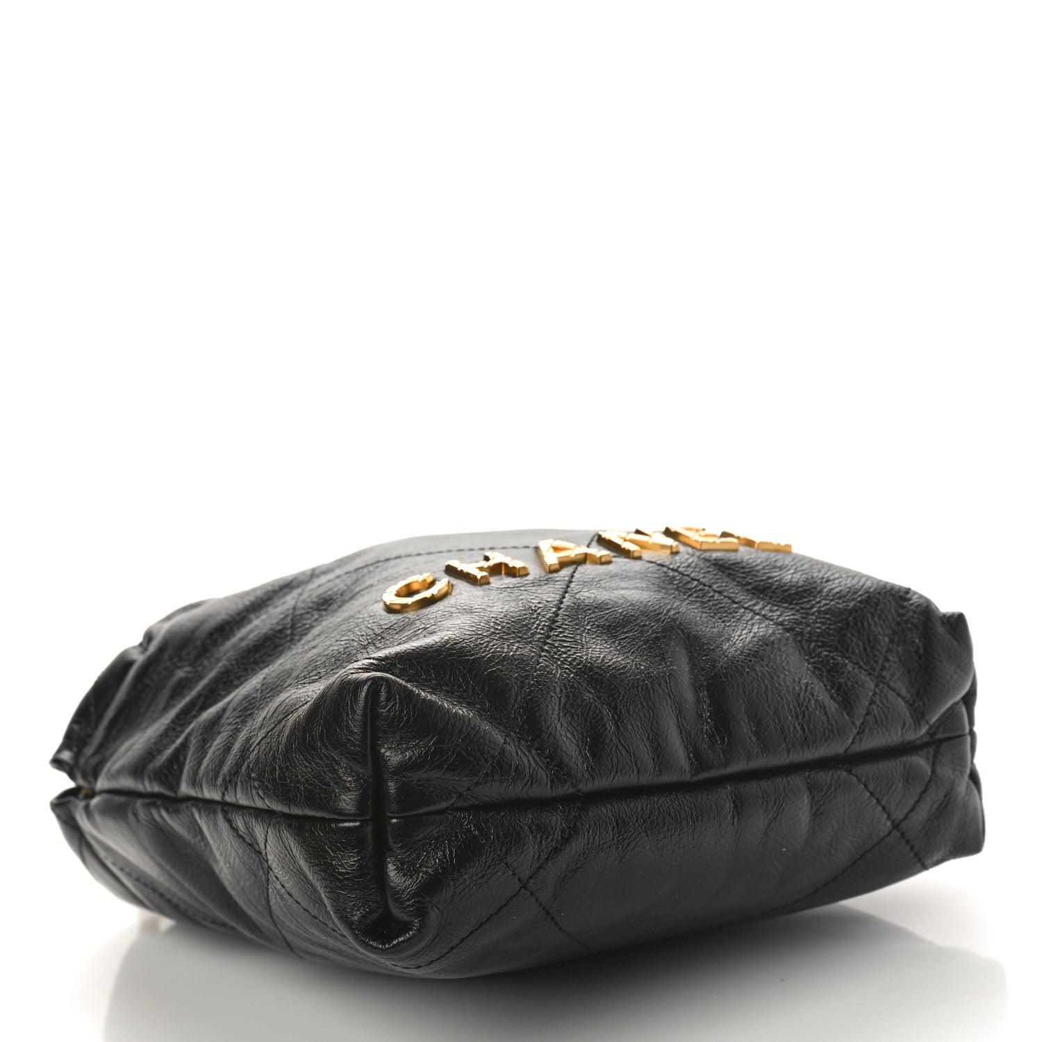 Chanel Shiny Crumpled Calfskin Quilted Pearl Mini Chanel 22 Black 4 of 9