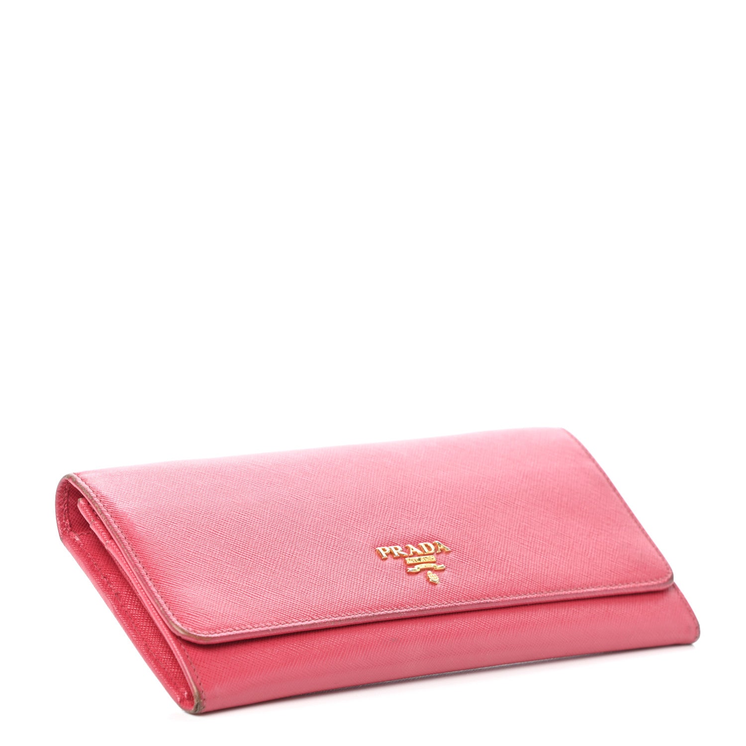 Prada Saffiano Metal Oro Chain Wallet Peonia 4 of 6