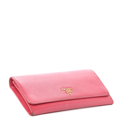 Prada Saffiano Metal Oro Chain Wallet Peonia 4 of 6