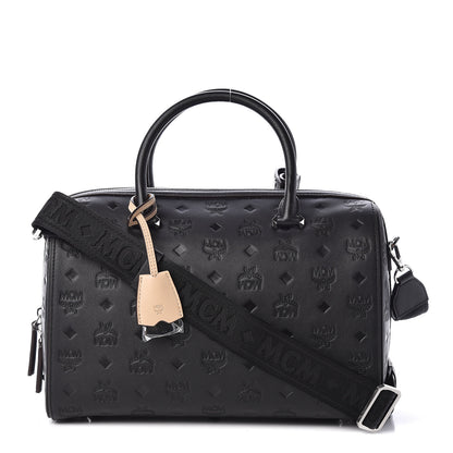 MCM Calfskin Ottomar Monogram Essential Boston Bag Black 1 of 10