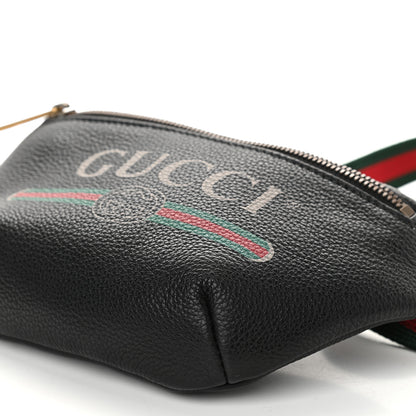 Gucci Grained Calfskin Small Logo Belt Bag Black 9 of 9