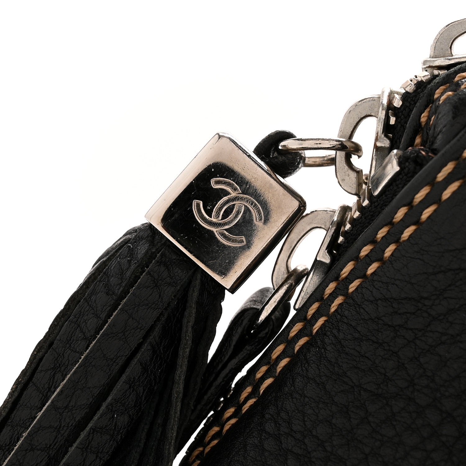 Chanel Calfskin Small Tassel Bowler  Black 12 of 15