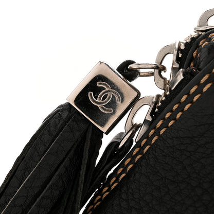 Chanel Calfskin Small Tassel Bowler  Black 12 of 15