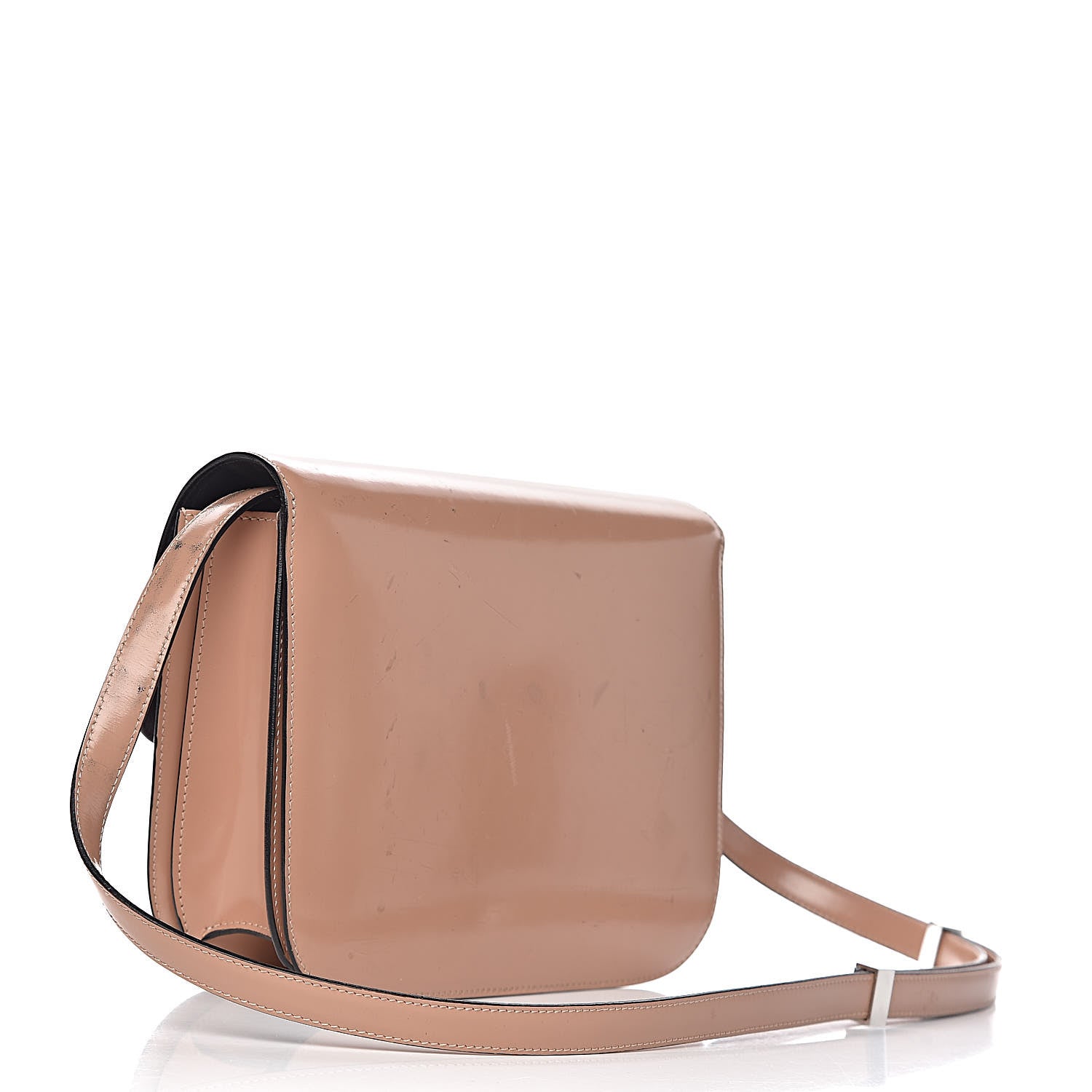Celine Spazzolato Calfskin Medium Classic Box Flap Bag Nude 3 of 20