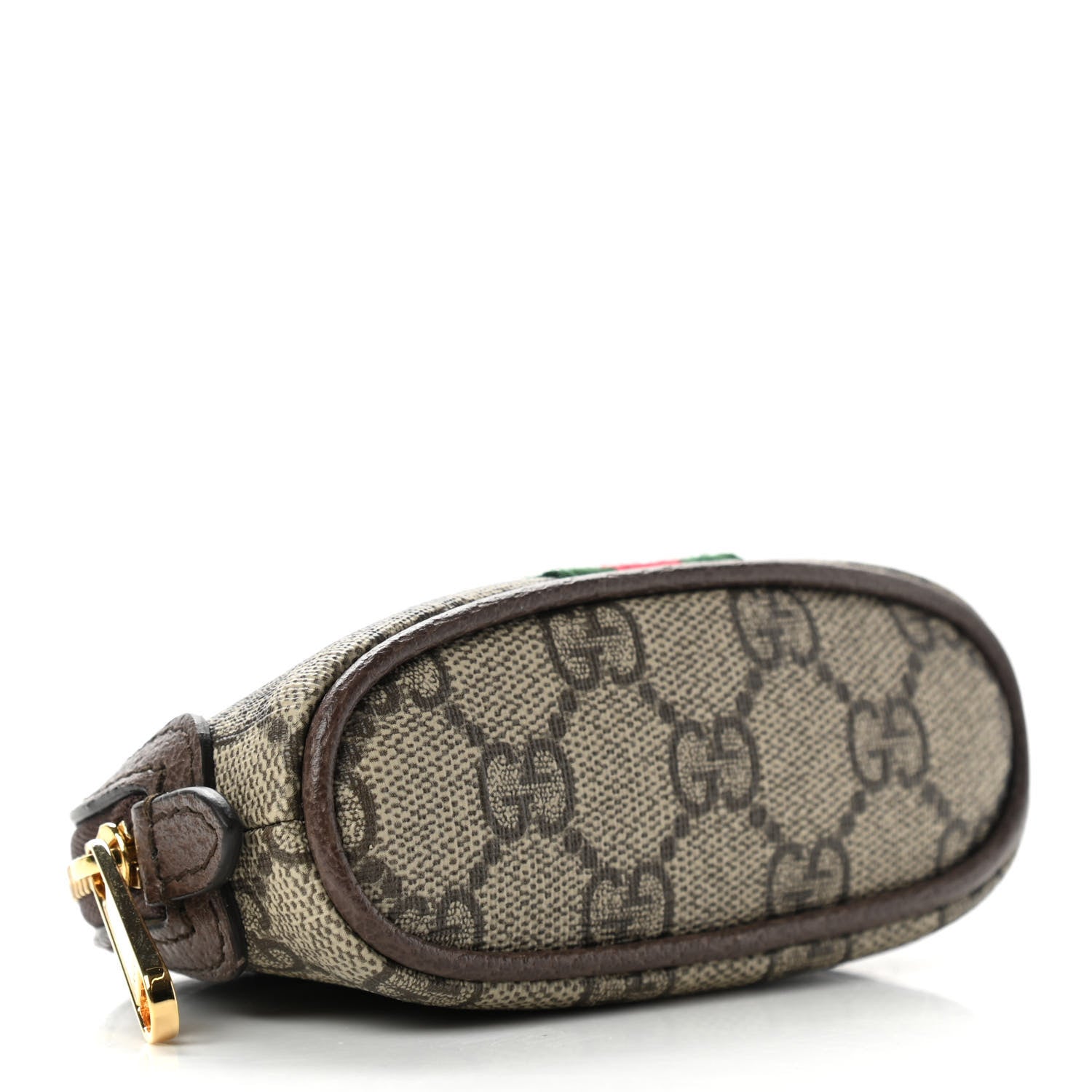 Gucci GG Supreme Monogram Web Ophidia Dome Key Pouch Beige New Acero 4 of 8