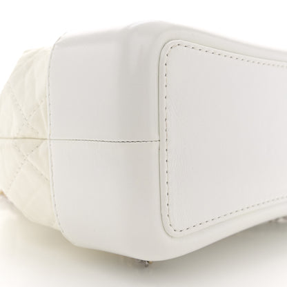 Chanel Aged Calfskin Quilted Small Gabrielle Backpack White 9 of 13