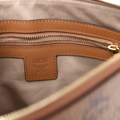 MCM Visetos Medium Crossbody Pouch Cognac 8 of 10