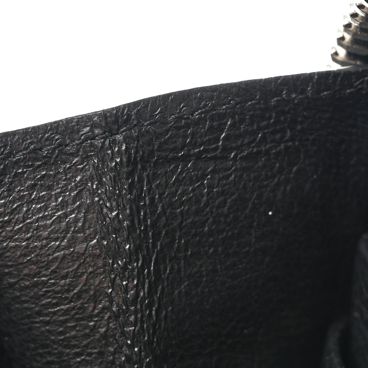 Saint Laurent Grained Calfskin Rive Gauche Zip Around Wallet Black 8 of 10