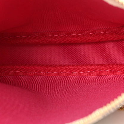 Louis Vuitton Damier Azur 2021 Christmas Animation Hollywood Mini Pochette Accessories Fuchsia 5 of 6