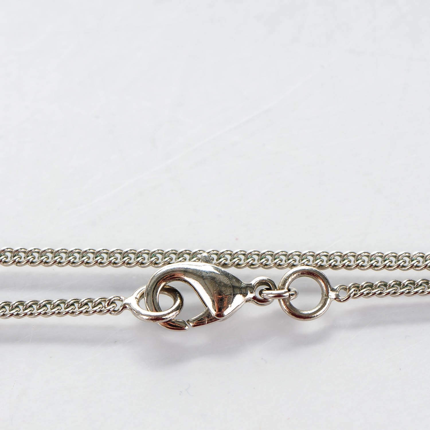 Chanel Crystal Timeless CC Necklace Silver 4 of 4