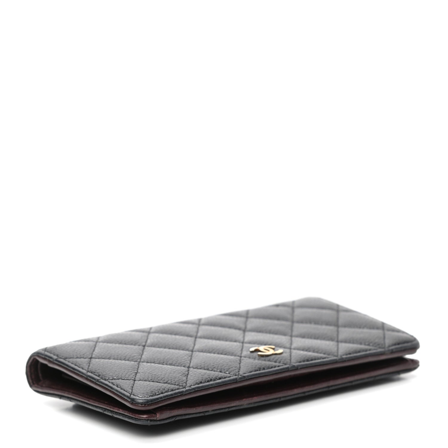 Chanel Caviar Quilted Yen Wallet Black 4 of 10