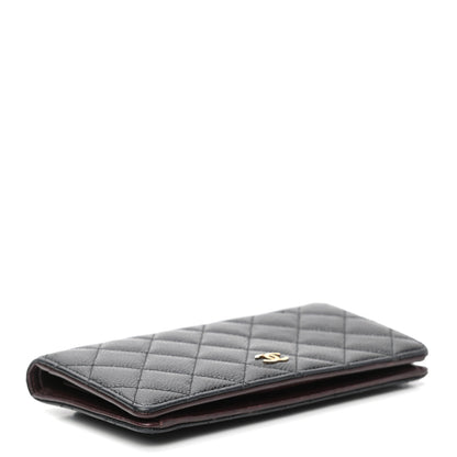 Chanel Caviar Quilted Yen Wallet Black 4 of 10