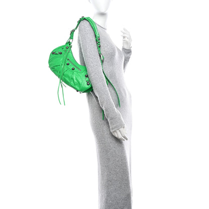 Balenciaga Agneau Arena Small Le Cagole Shoulder Bag Vivid Green 2 of 11