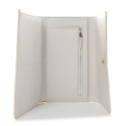 Chanel Tweed Quilted Flap Wallet White 5 of 12