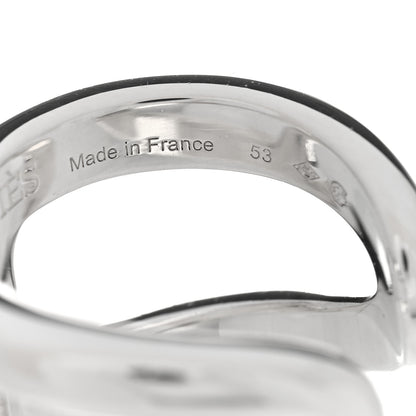 Hermes Sterling Silver PM Osmose Ring 53 6.5 4 of 5